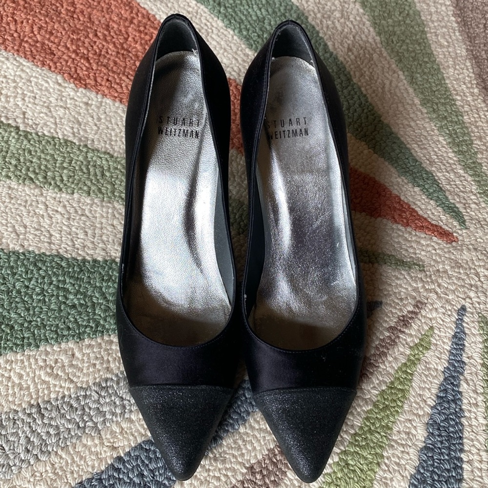 Stuart Weitzman Elegant Satin & Glitter